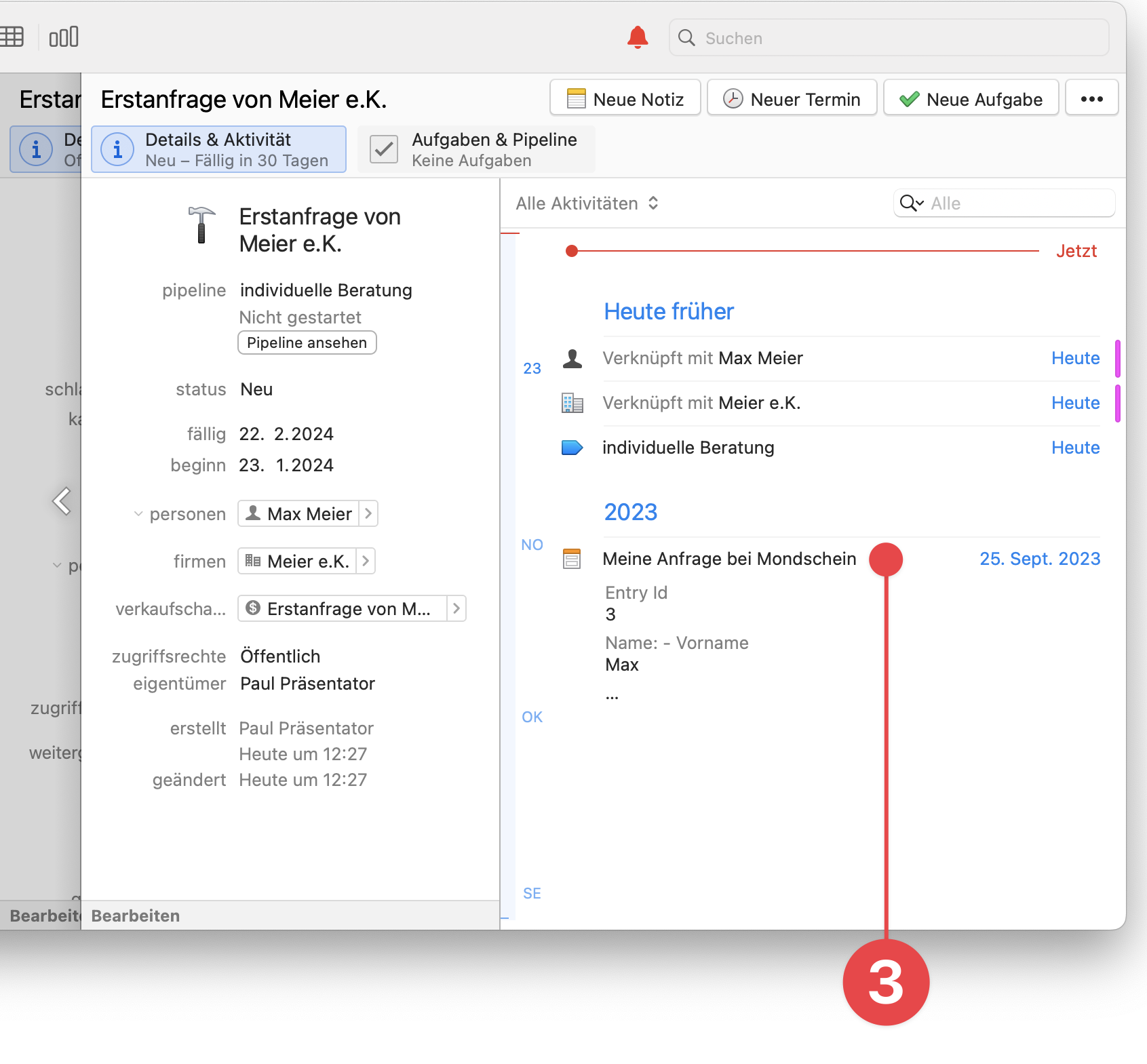 New Project Activity and Linking