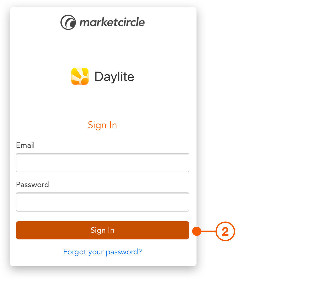 Daylite Sign In page