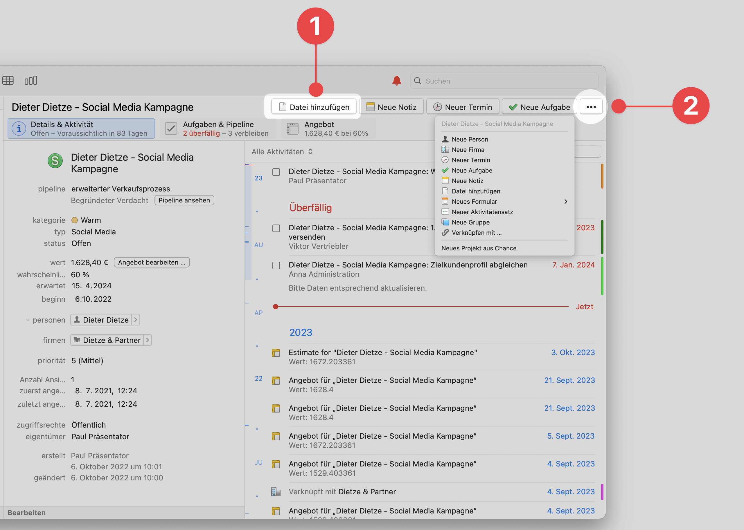 Details and Activity view showing Add File button