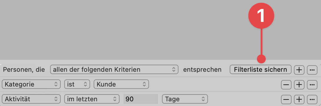 Filter popover selecting Save as Smart List