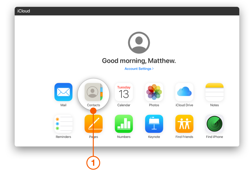 iCloud Home Screen