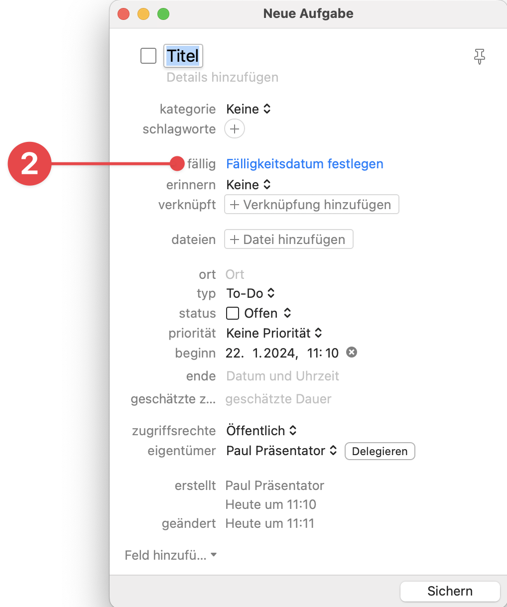 New Task window showing reminder options