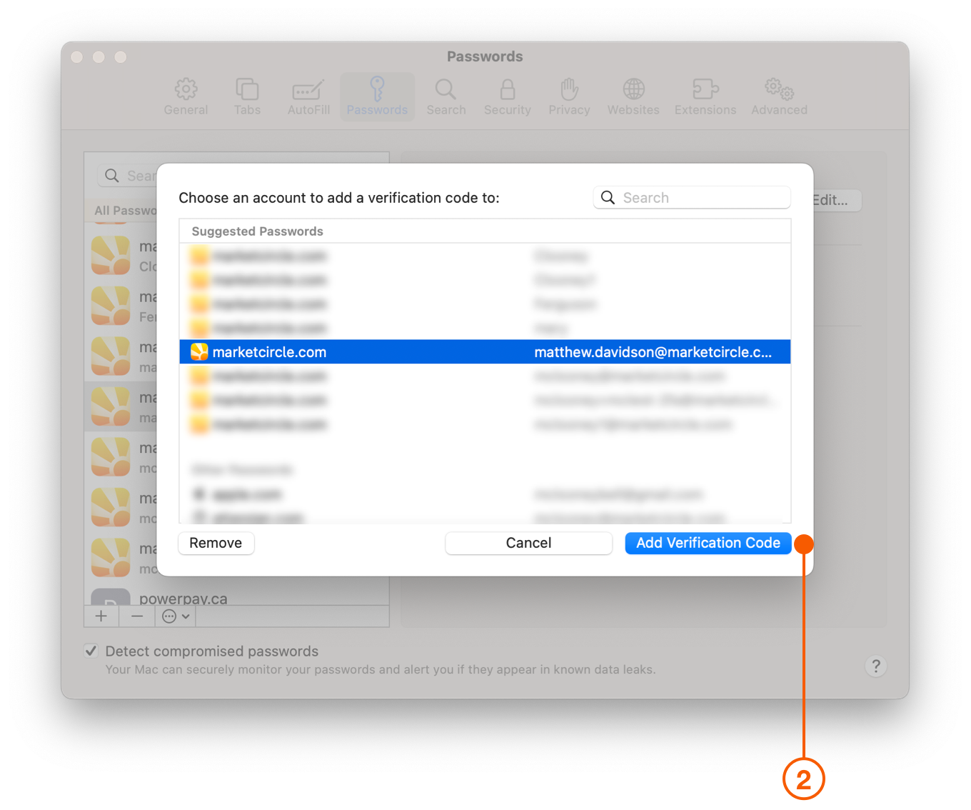 Login associated with verifcation code