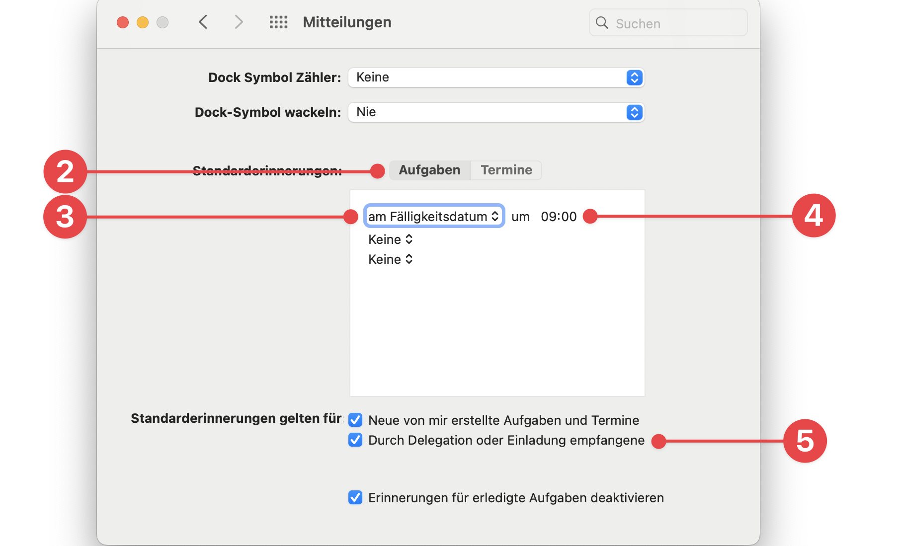 Notifications preferences