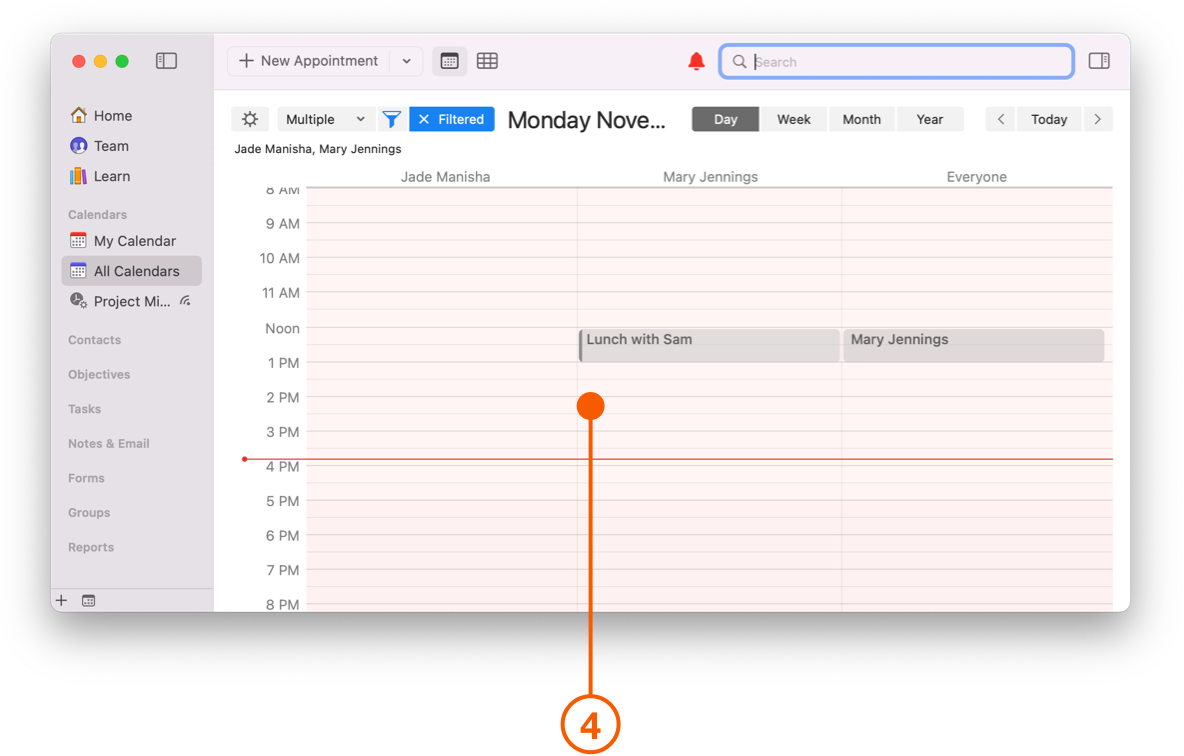 Calendar View for Team