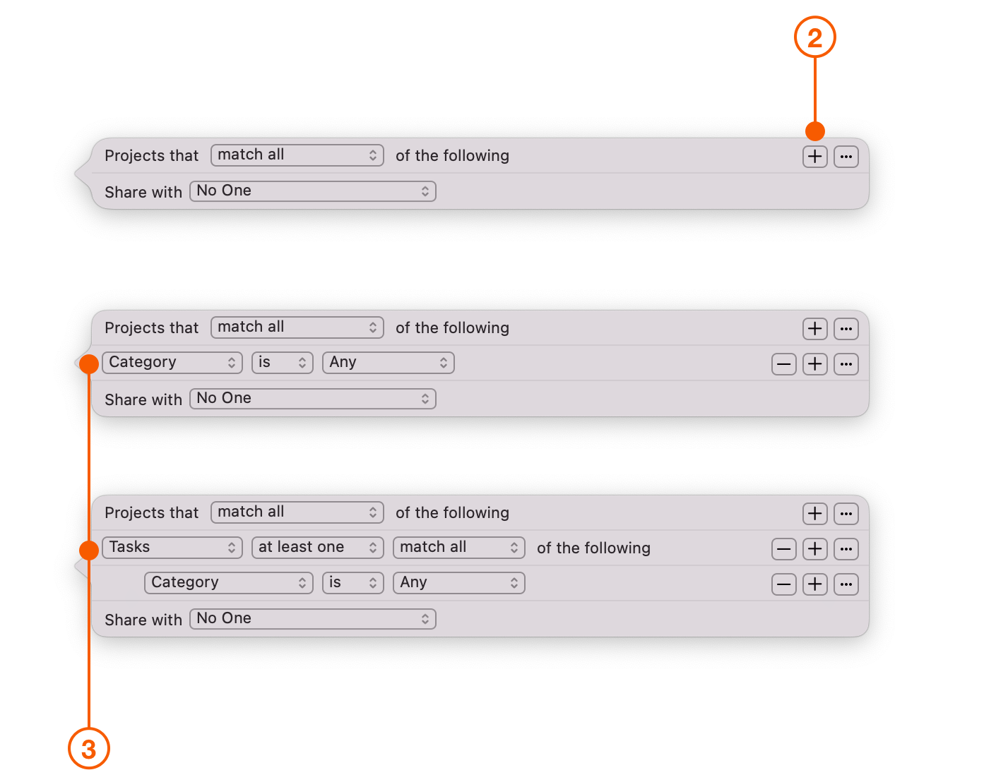 Filter menu selecting Tasks field